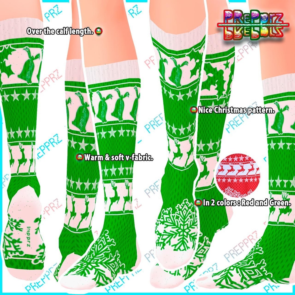 【VRoid】クリスマスセーター+ソックス