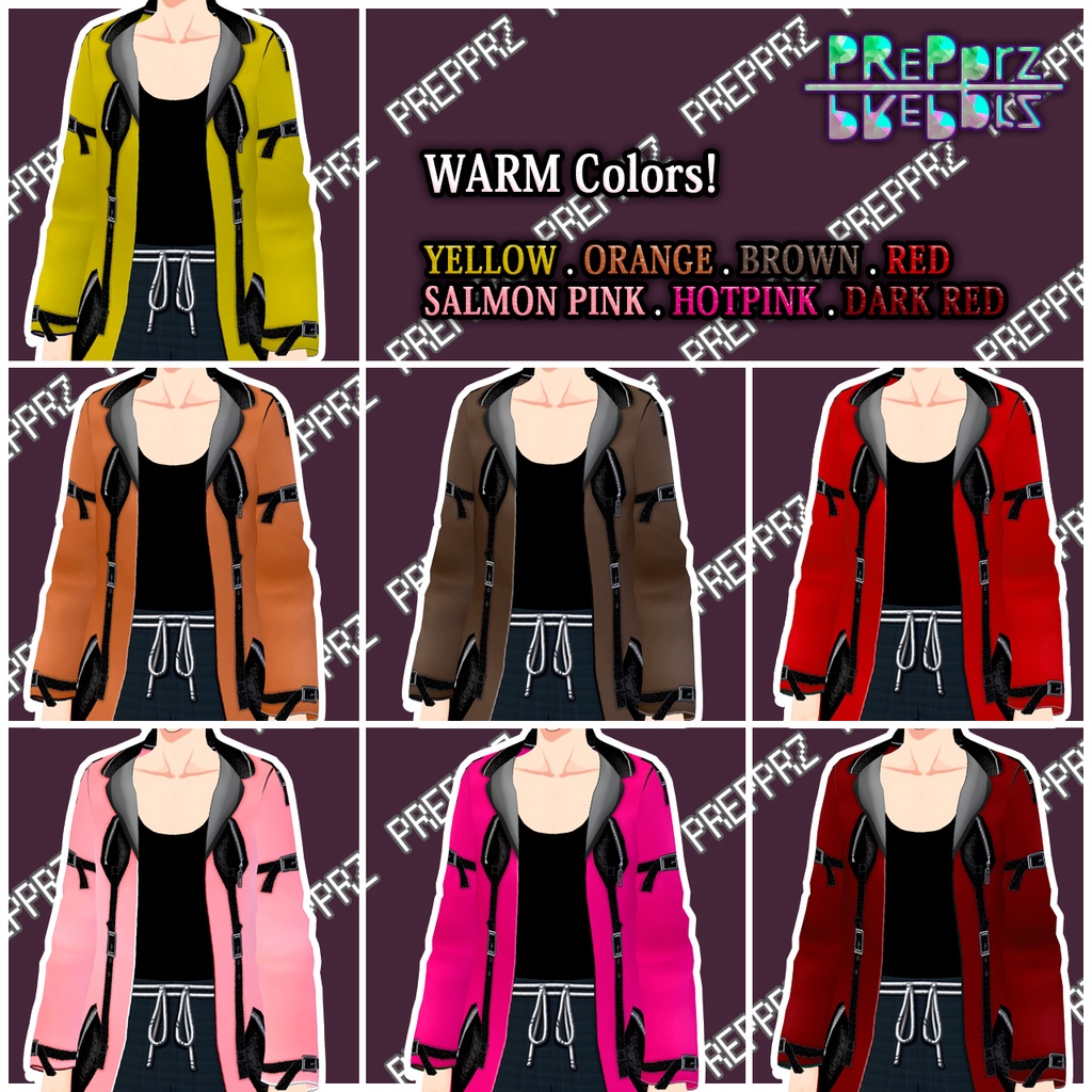 【VRoid】ベルベット&ストラップコート