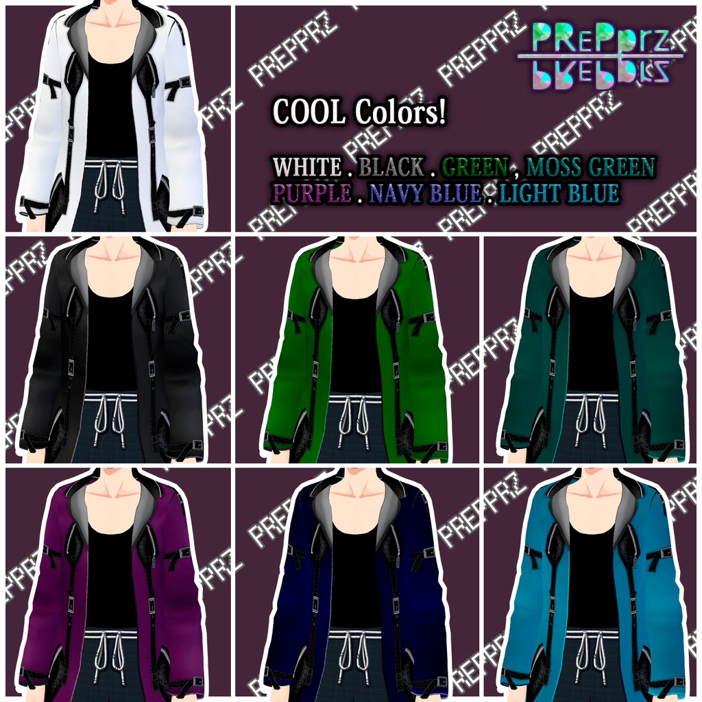 【VRoid】ベルベット&ストラップコート