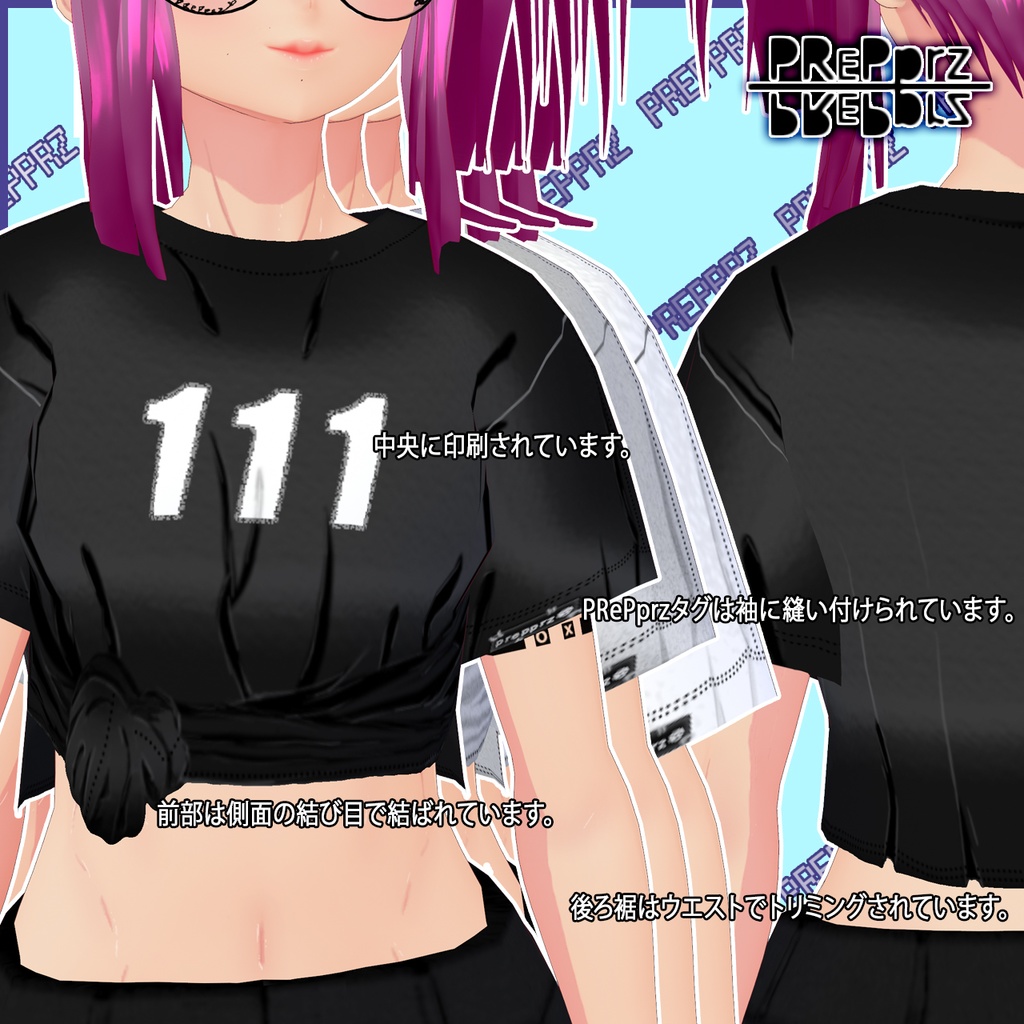 【VRoid】Tied-Up CropTee111