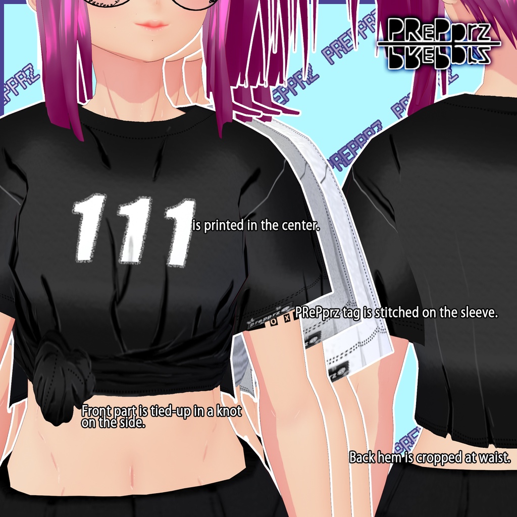 【VRoid】Tied-Up CropTee111