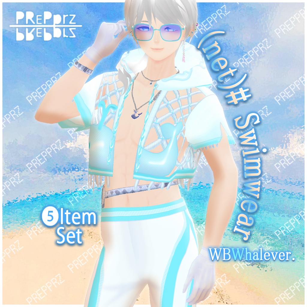 【VRoid】#スイムウェアー WBWver セット　　