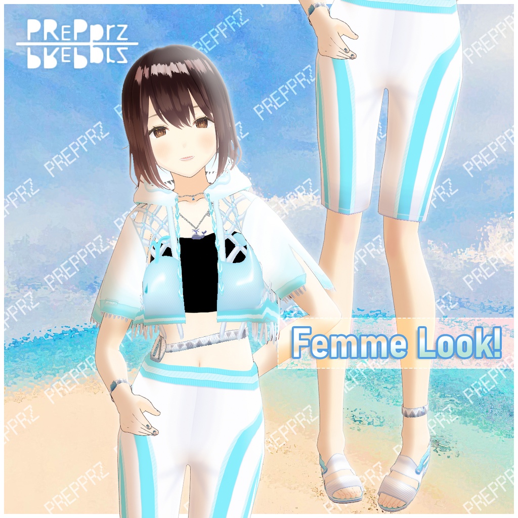 【VRoid】#スイムウェアー WBWver セット