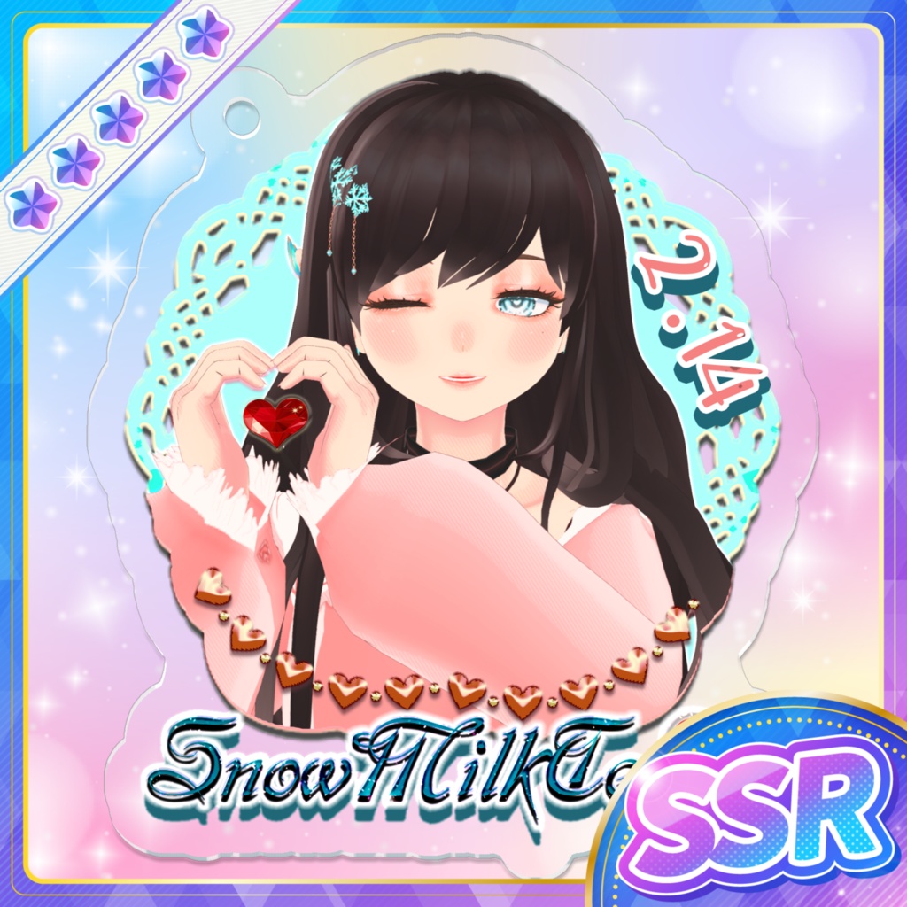 「SnowMilkTea : L♥VE」 アクリルキーホルダー ♦ Acrylic Keyholder