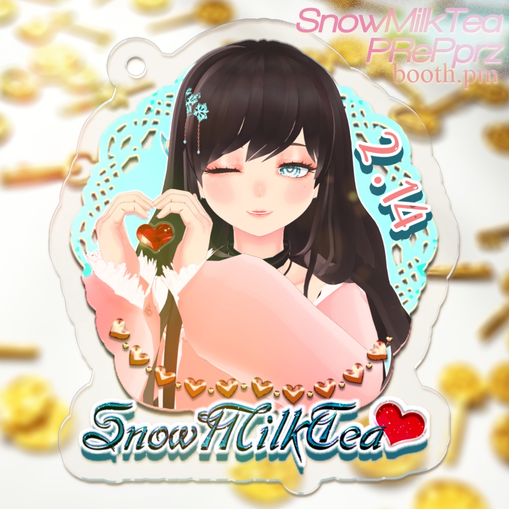 「SnowMilkTea : L♥VE」 アクリルキーホルダー ♦ Acrylic Keyholder
