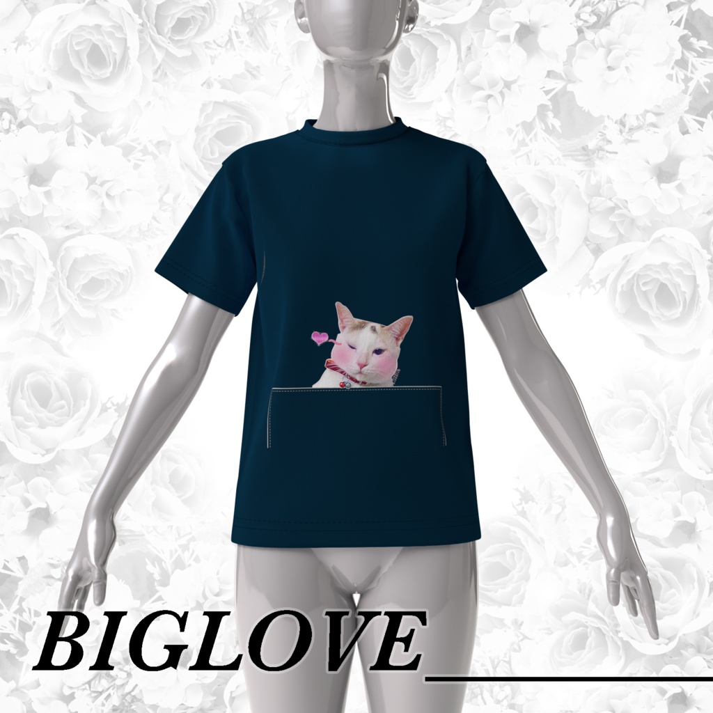 「CLEARLYLuuuvねこ」 IRL version : ビッグシルエットTシャツ ♦ Big Silhouette Tee