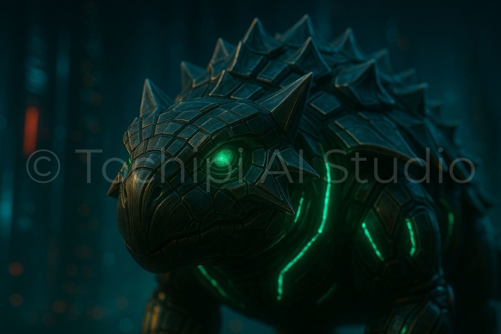 【4K】サイバーメカ恐竜アート|アンキロサウルス|Series 01