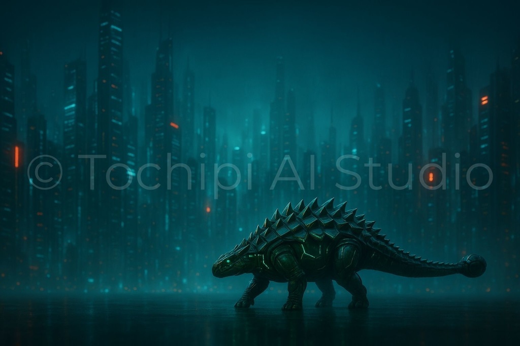 【4K】サイバーメカ恐竜アート|アンキロサウルス|Series 01