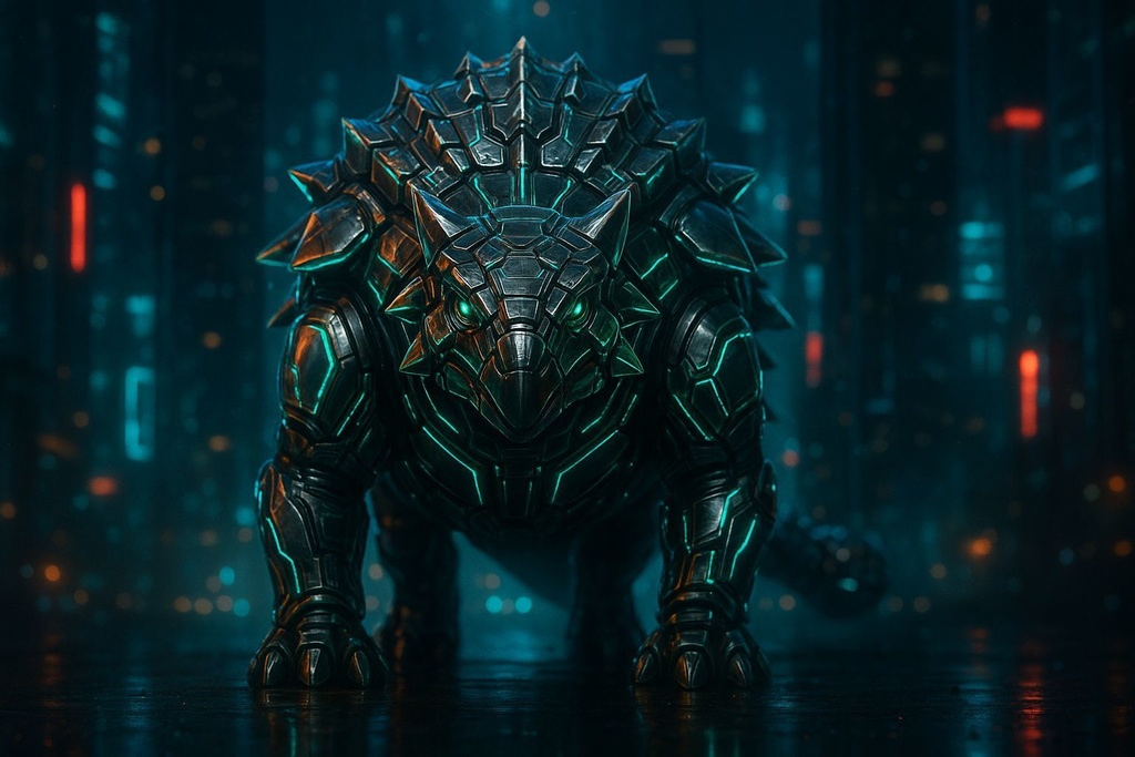 【4K】サイバーメカ恐竜アート|アンキロサウルス|Series 01