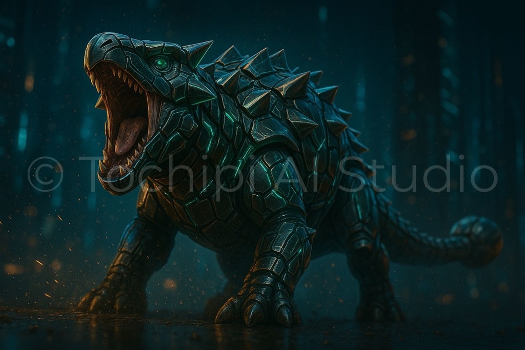 【4K】サイバーメカ恐竜アート|アンキロサウルス|Series 01