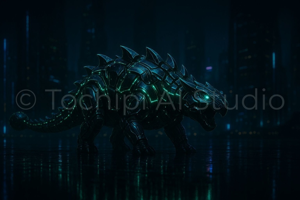 【4K】サイバーメカ恐竜アート|アンキロサウルス|Series 01