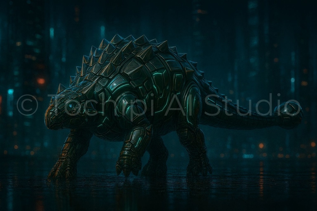 【12K】サイバーメカ恐竜アート|アンキロサウルス|Series 01