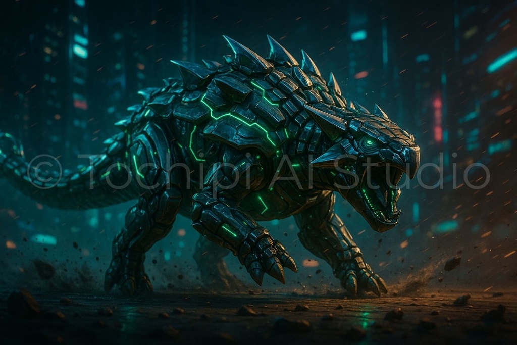 【12K】サイバーメカ恐竜アート|アンキロサウルス|Series 01