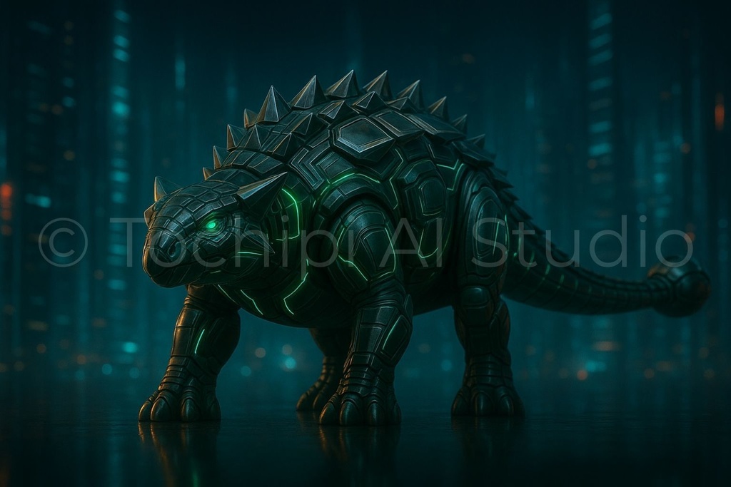 【12K】サイバーメカ恐竜アート|アンキロサウルス|Series 01