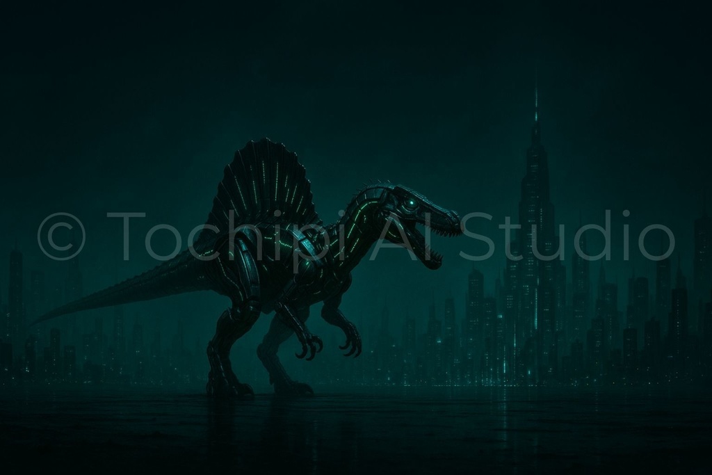 【12K】サイバーメカ恐竜アート|スピノサウルス|Series 01