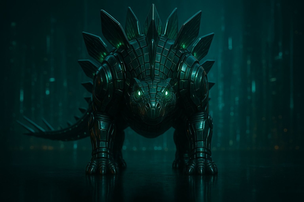 【12K】サイバーメカ恐竜アート｜ステゴサウルス｜Series 01