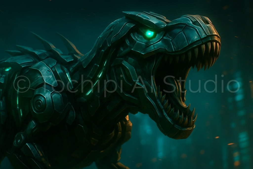 【12K】サイバーメカ恐竜アート|ティラノサウルス|Series 01