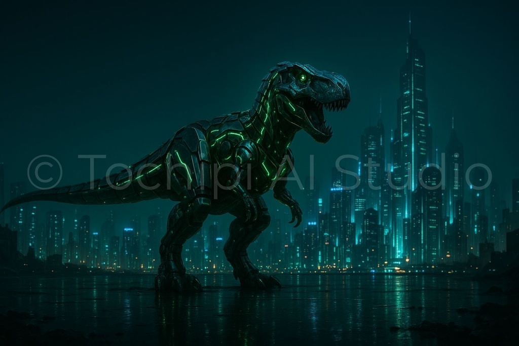 【12K】サイバーメカ恐竜アート|ティラノサウルス|Series 01