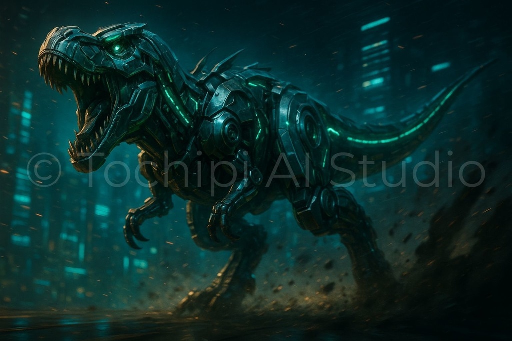 【12K】サイバーメカ恐竜アート 5種セット|Series 01