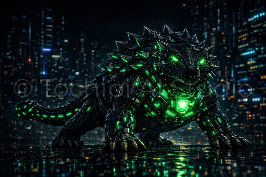 S01 - Cyber Dinosaur Artworks - Ankylosaurus / 10 Artworks (4K)