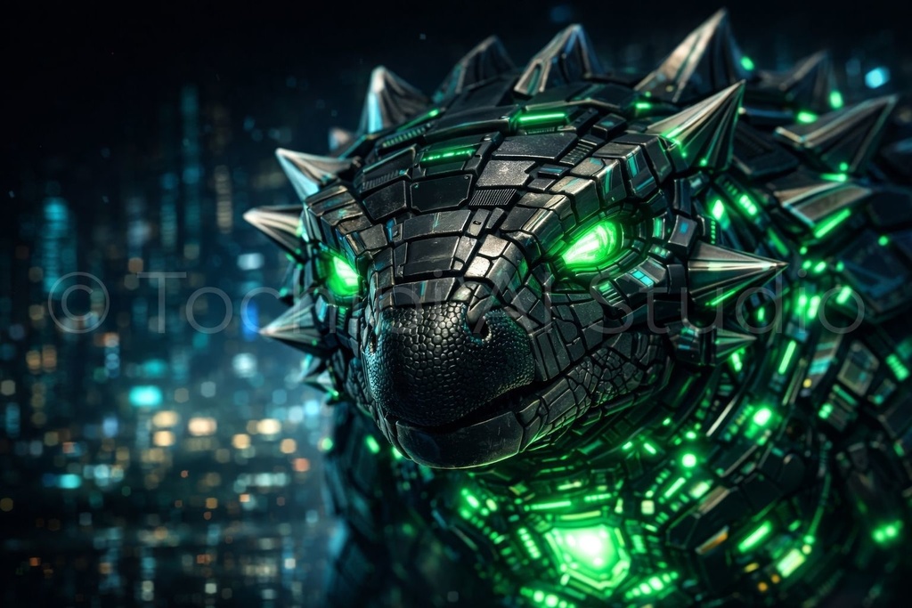 S01 - Cyber Dinosaur Artworks - Ankylosaurus / 10 Artworks (4K)
