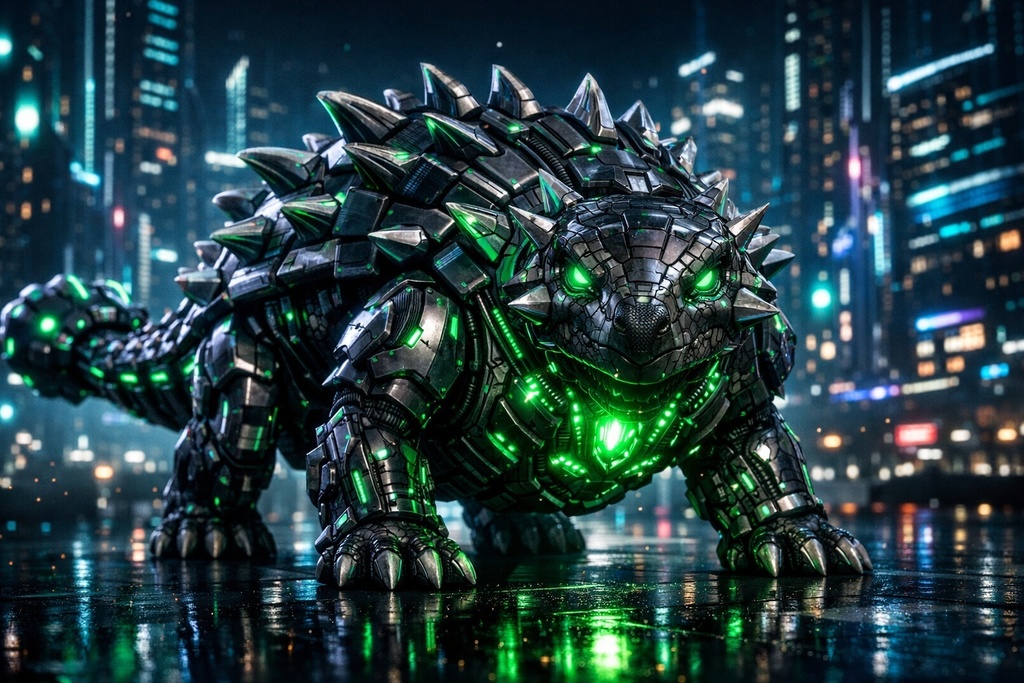 S01 - Cyber Dinosaur Artworks - Ankylosaurus / 10 Artworks (4K)