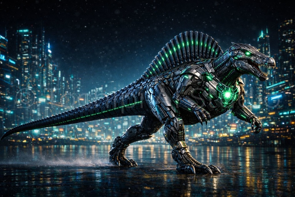 S01 - Cyber Dinosaur Artworks - Spinosaurus / 10 Artworks (4K)