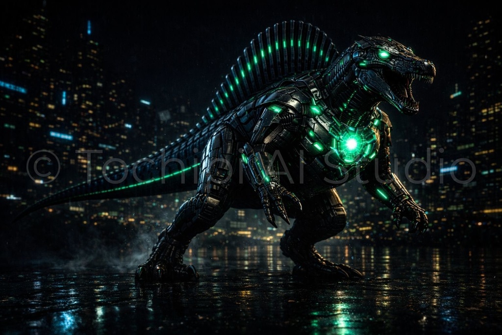 S01 - Cyber Dinosaur Artworks - Spinosaurus / 10 Artworks (4K)