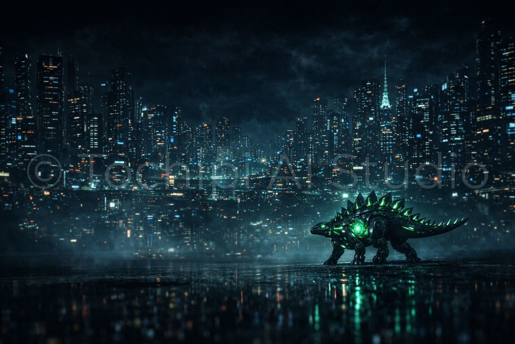 S01 - Cyber Dinosaur Artworks - Stegosaurus / 10 Artworks (4K)