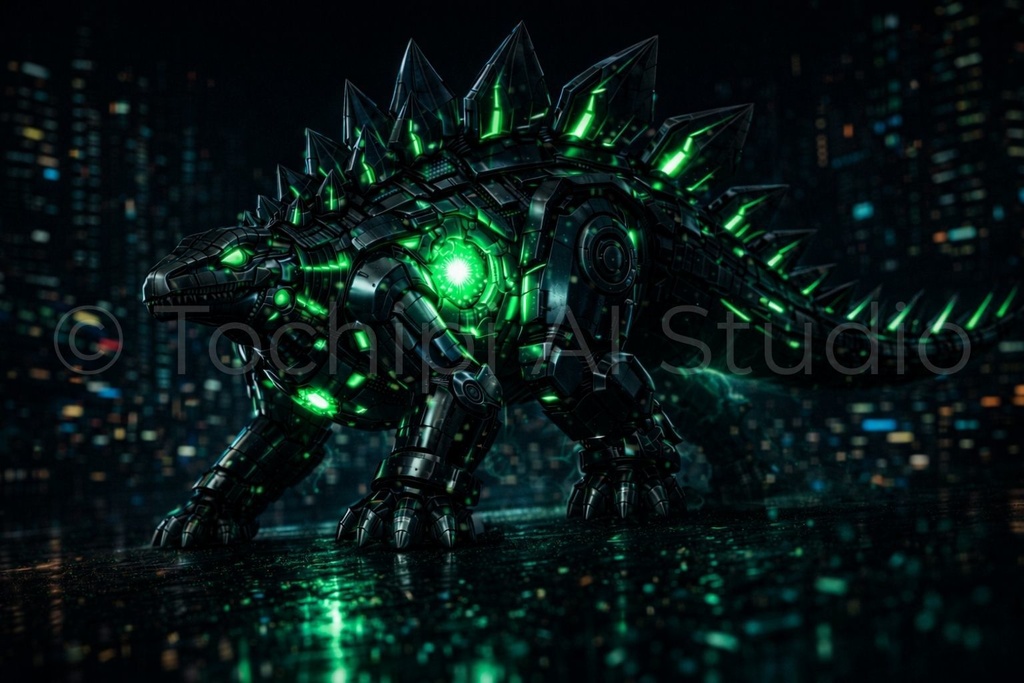 S01 - Cyber Dinosaur Artworks - Stegosaurus / 10 Artworks (4K)