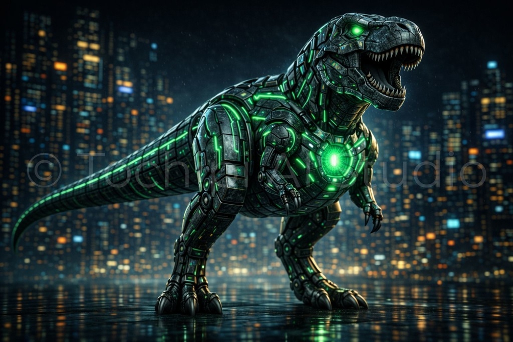 S01 - Cyber Dinosaur Artworks - Tyrannosaurus / 10 Artworks (4K)