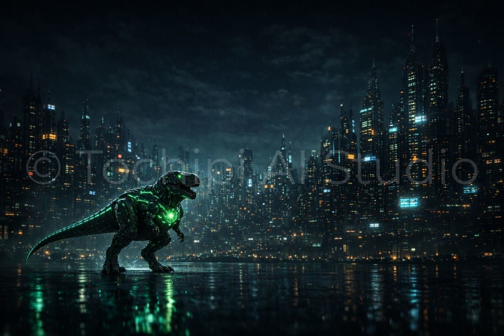 S01 - Cyber Dinosaur Artworks - Tyrannosaurus / 10 Artworks (4K)