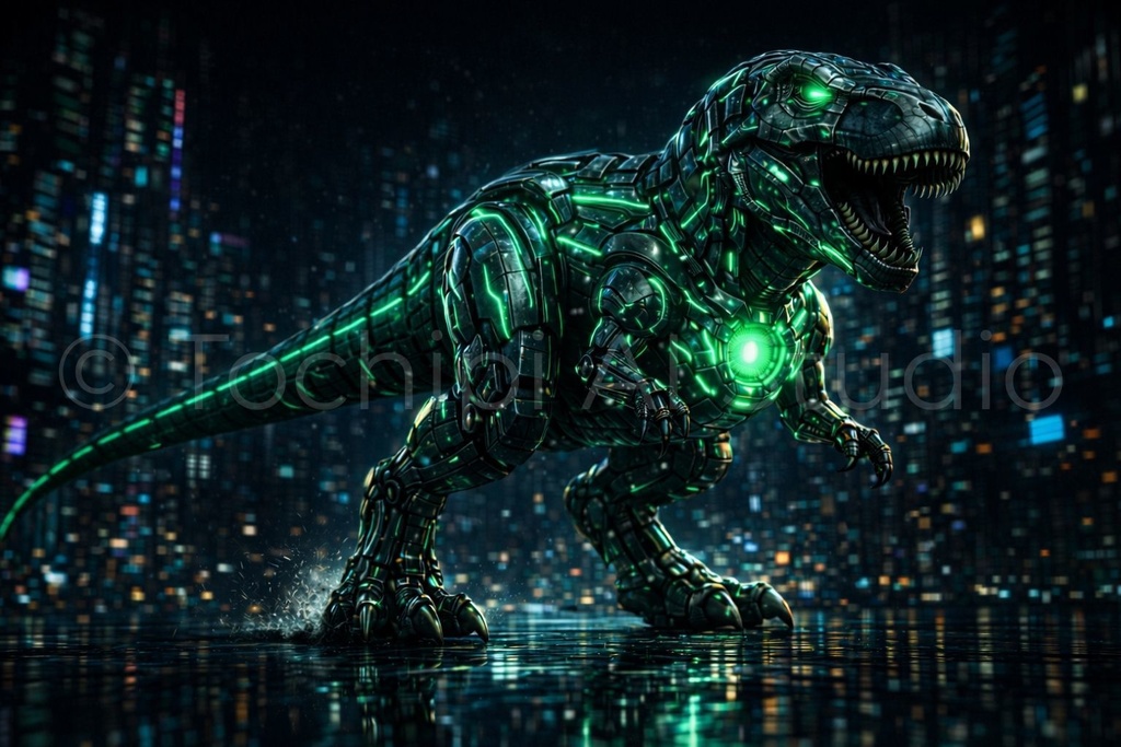 S01 - Cyber Dinosaur Artworks - Tyrannosaurus / 10 Artworks (4K)