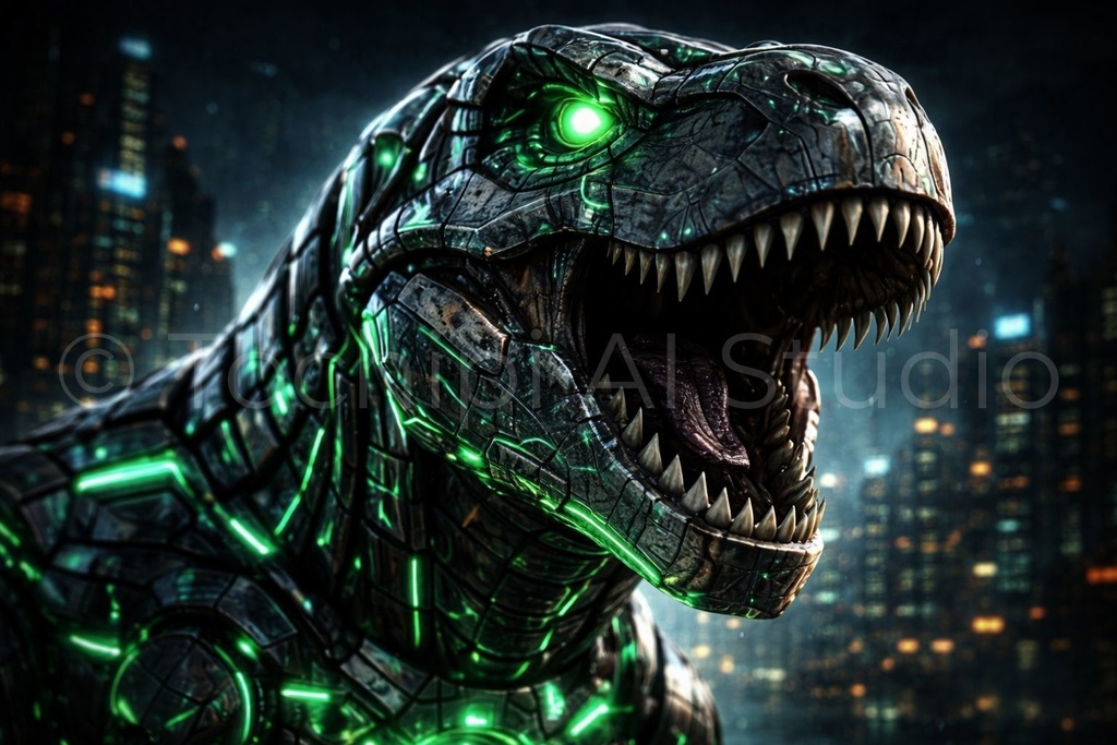 S01 - Cyber Dinosaur Artworks - Tyrannosaurus / 10 Artworks (4K)