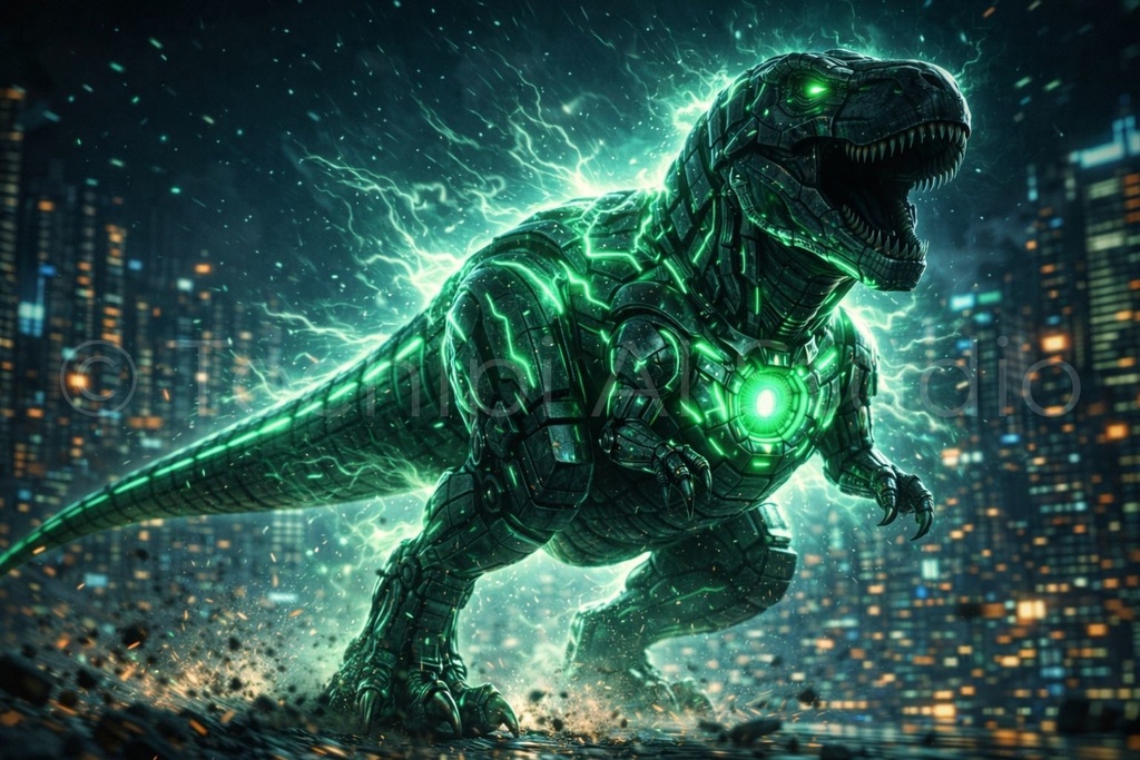 S01 - Cyber Dinosaur Artworks - Tyrannosaurus / 10 Artworks (4K)