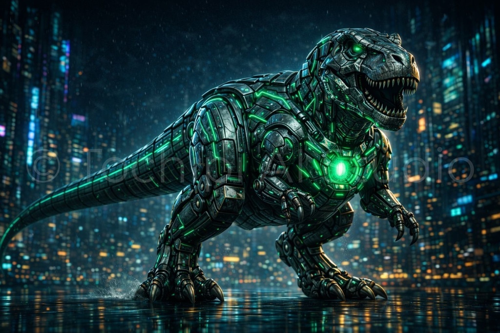 S01 - Cyber Dinosaur Artworks - Tyrannosaurus / 10 Artworks (4K)