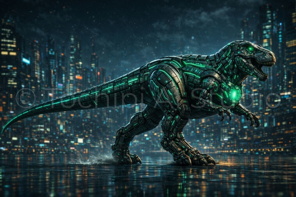 S01 - Cyber Dinosaur Artworks - Tyrannosaurus / 10 Artworks (4K)