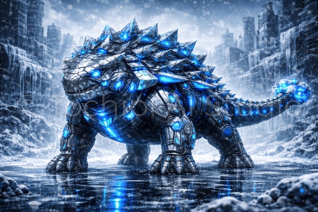 S02 - Cyber Dinosaur Artworks - Ankylosaurus / 10 Artworks (4K)
