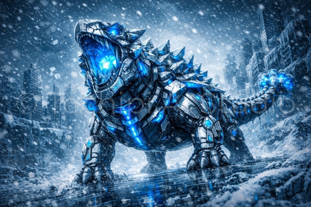 S02 - Cyber Dinosaur Artworks - Ankylosaurus / 10 Artworks (4K)