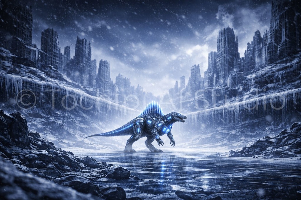 S02 - Cyber Dinosaur Artworks - Spinosaurus / 10 Artworks (4K)
