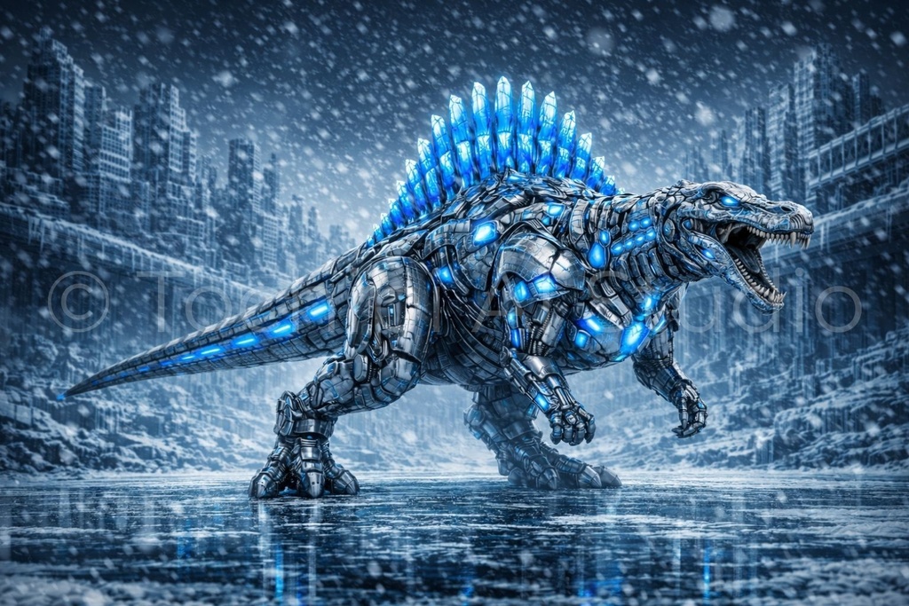 S02 - Cyber Dinosaur Artworks - Spinosaurus / 10 Artworks (4K)