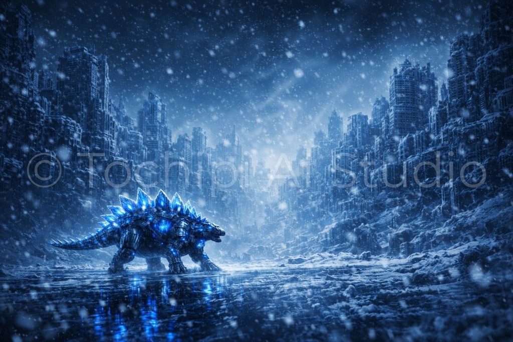 S02 - Cyber Dinosaur Artworks - Stegosaurus / 10 Artworks (4K)