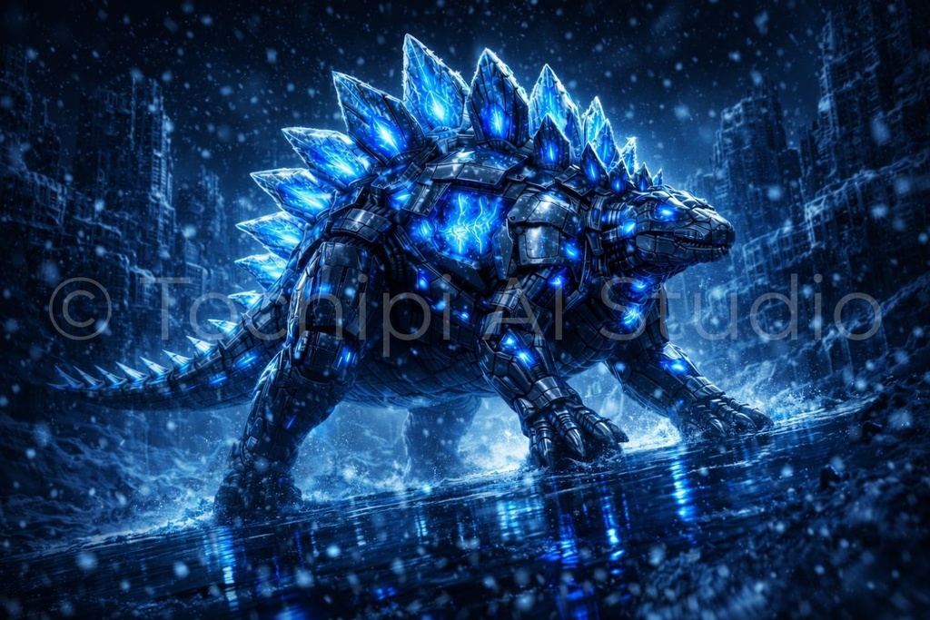 S02 - Cyber Dinosaur Artworks - Stegosaurus / 10 Artworks (4K)