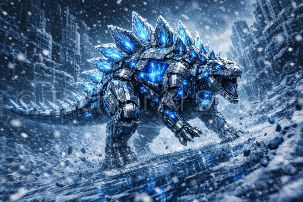 S02 - Cyber Dinosaur Artworks - Stegosaurus / 10 Artworks (4K)