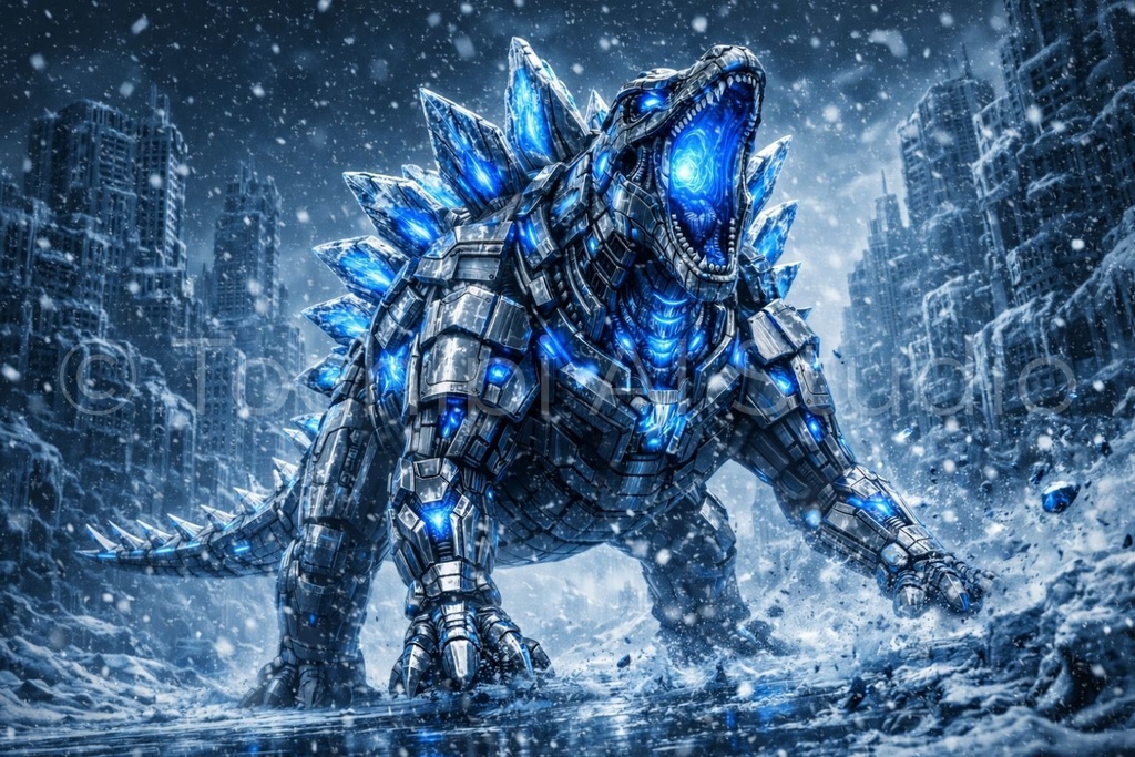 S02 - Cyber Dinosaur Artworks - Stegosaurus / 10 Artworks (4K)
