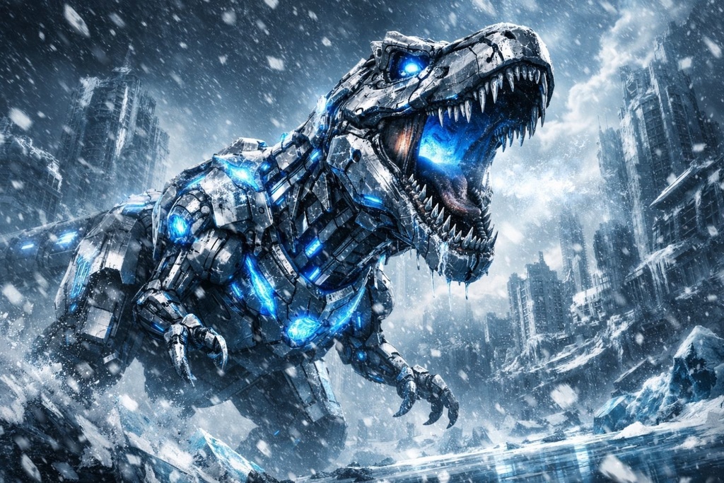 S02 - Cyber Dinosaur Artworks - Tyrannosaurus / 10 Artworks (4K)