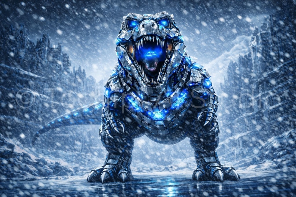 S02 - Cyber Dinosaur Artworks - Tyrannosaurus / 10 Artworks (4K)