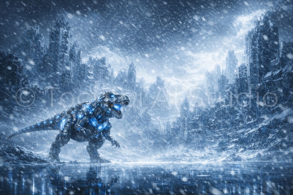 S02 - Cyber Dinosaur Artworks - Tyrannosaurus / 10 Artworks (4K)