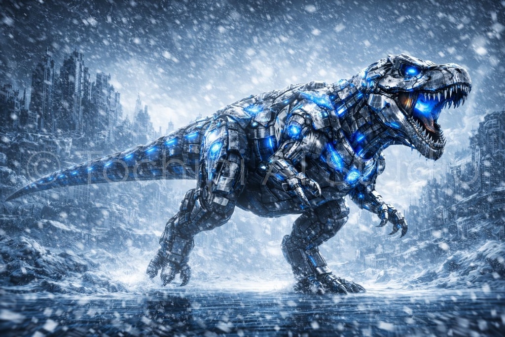 S02 - Cyber Dinosaur Artworks - Tyrannosaurus / 10 Artworks (4K)