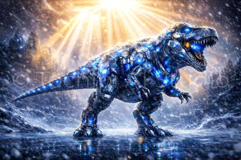 S02 - Cyber Dinosaur Artworks - Tyrannosaurus / 10 Artworks (4K)